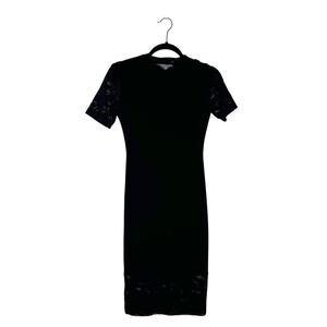 Norma Kamali Lace Mini Dress Women's Black Size XS X-Small